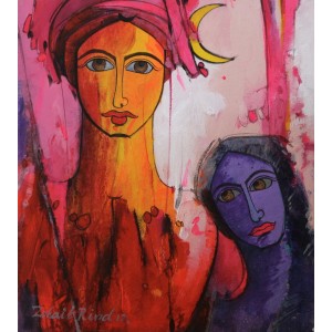 Zohaib Rind, 12 x 14 Inch, Acrylic on Canvas, Figurative Painting, AC-ZR-108
